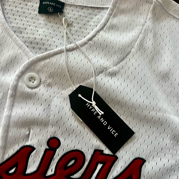 Indiana Hoosiers Hype and Vice Women’s Small Baseball Jersey – White – NWT - Picture 2 of 6